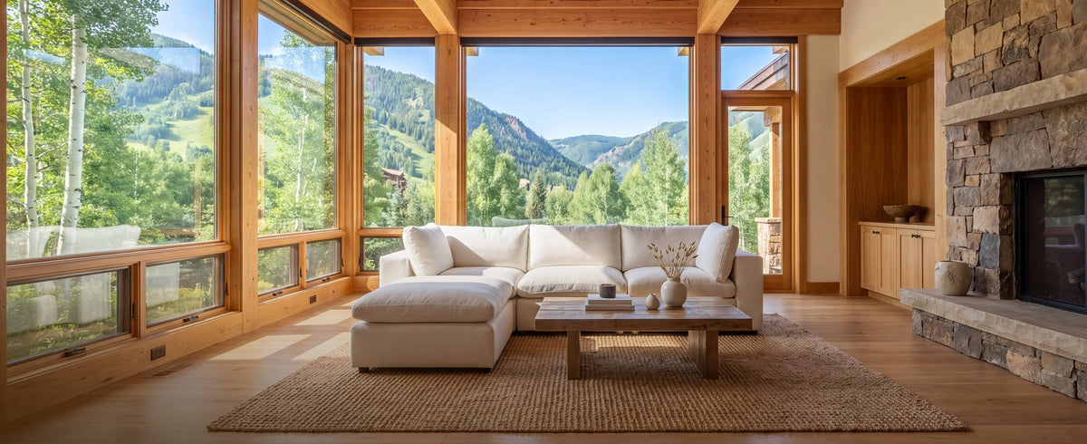 Modular L-Shape sectional sofa with cloud couch comfort and design. This sofa is sold locally around the denver metro area and offering quick local delivery.