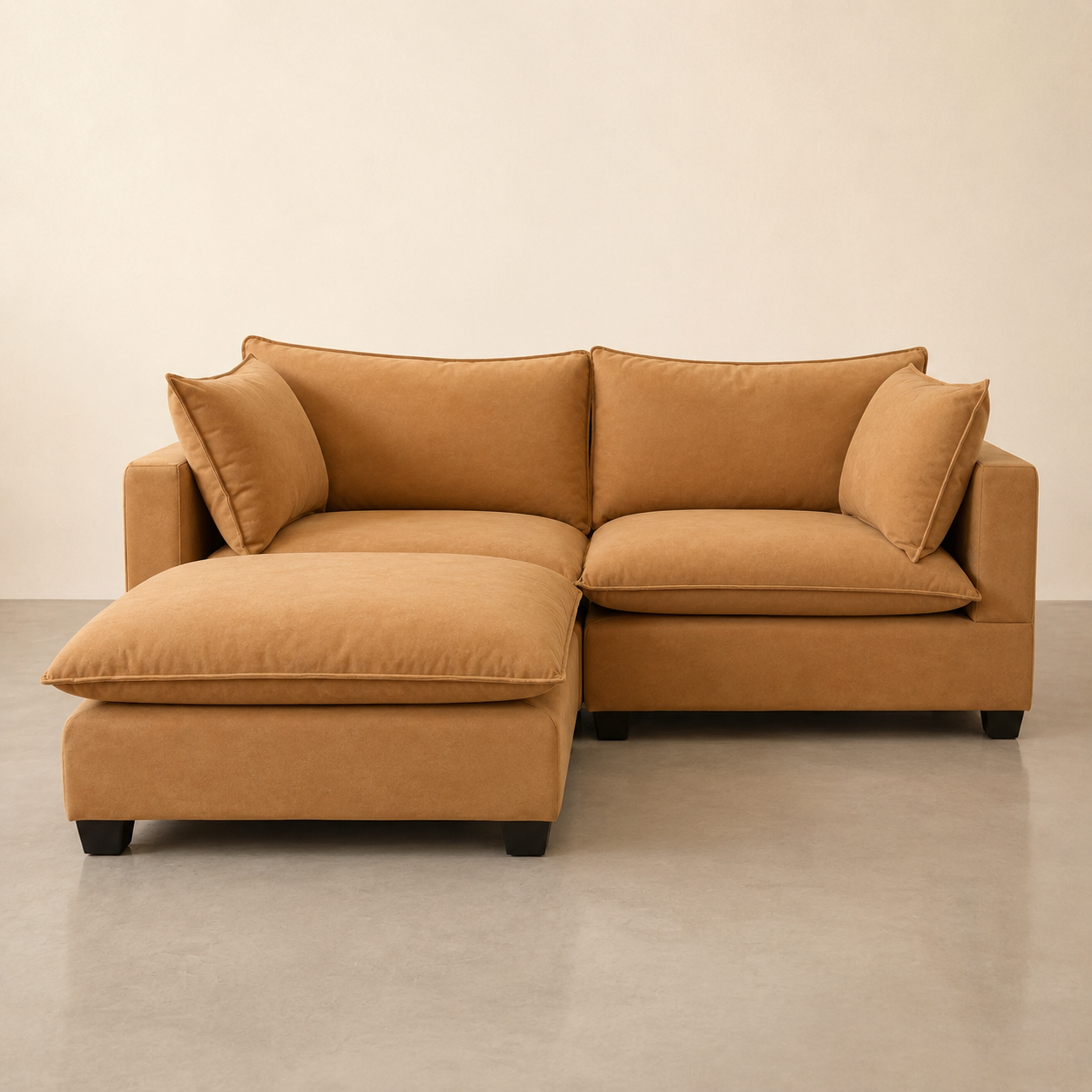 Aspen Cloud Loveseat + Ottoman (3-Piece)