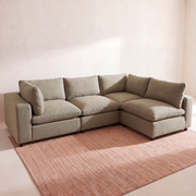 Aspen Cloud Petite L-Shape Sectional (4-Piece)