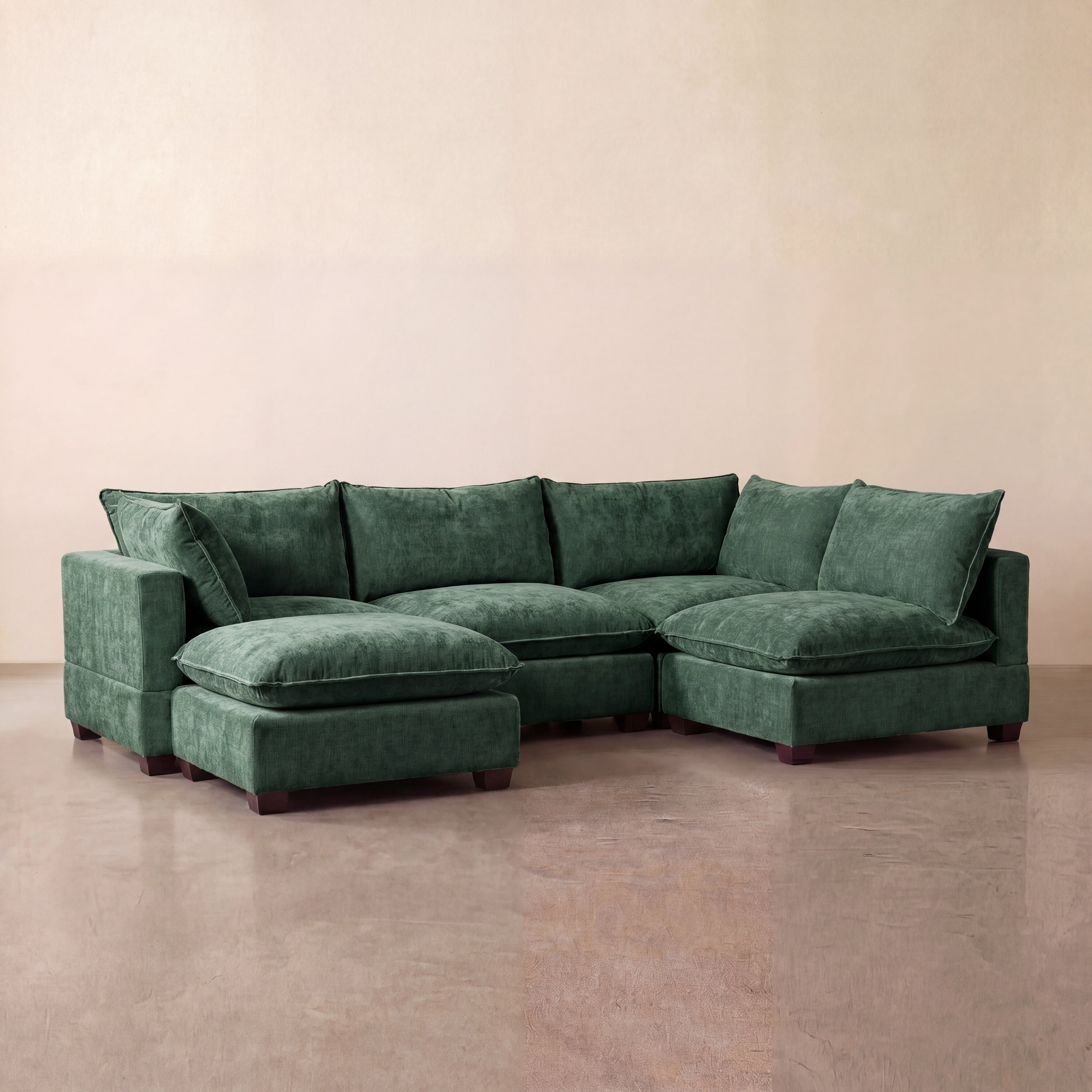Aspen Cloud U-Shape Sectional (5-Piece)