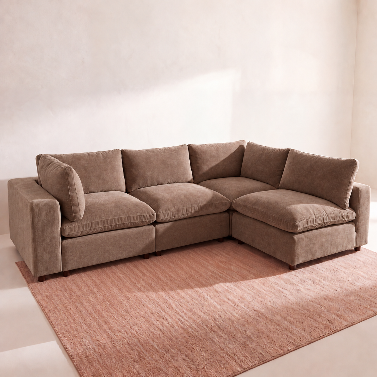 Aspen Cloud Petite L-Shape Sectional (4-Piece)