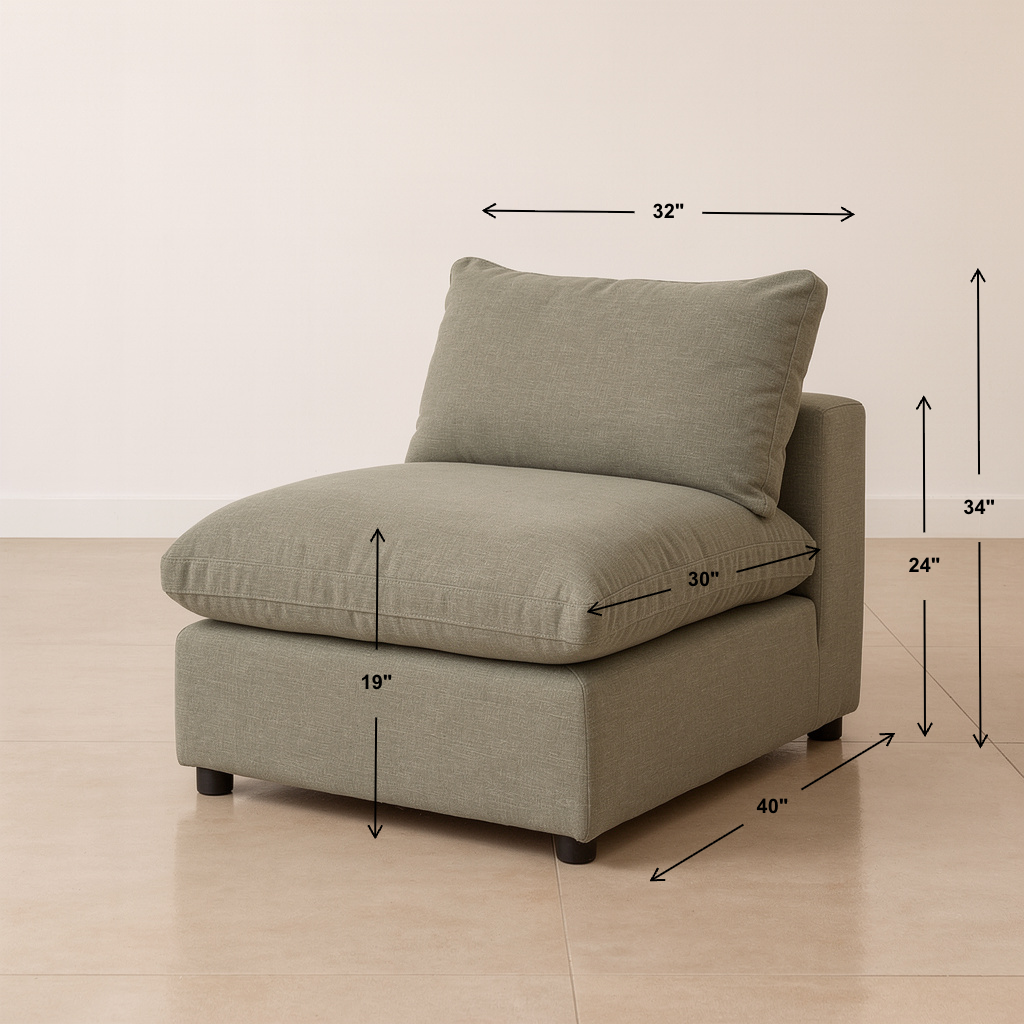 Aspen Cloud Petite Armless