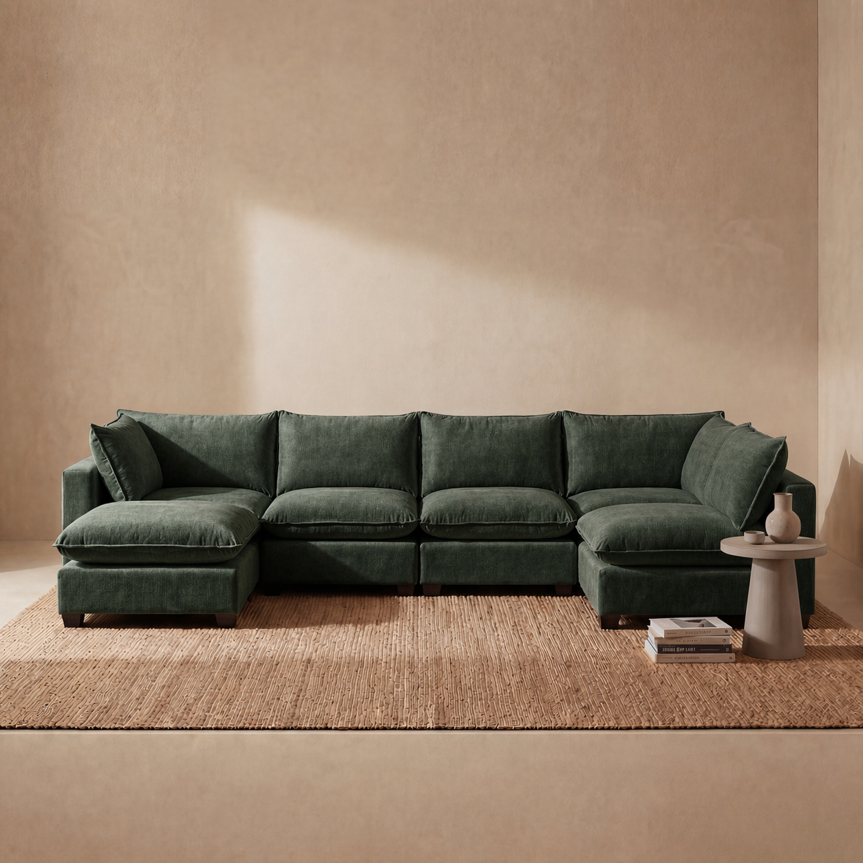 Aspen Cloud Grand U-Shape Sectional (6-Piece)