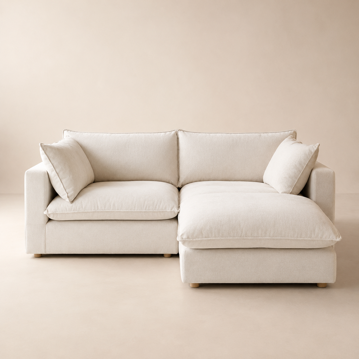 Aspen Cloud Loveseat + Ottoman (3-Piece)