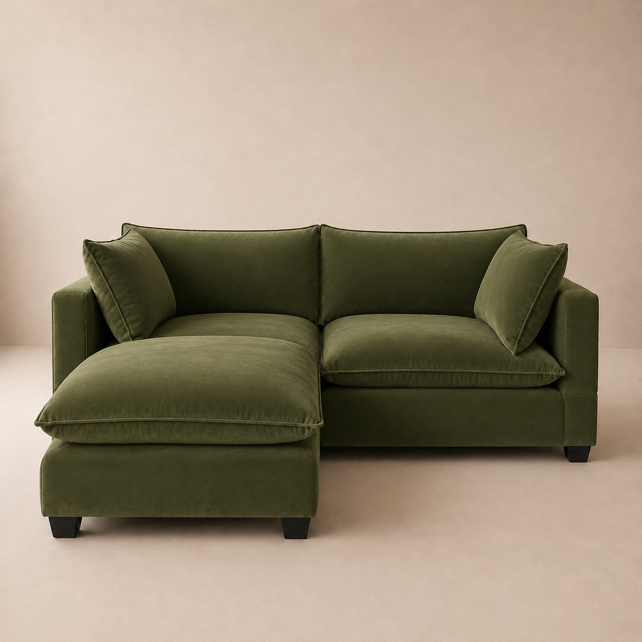 Aspen Cloud Loveseat + Ottoman (3-Piece)