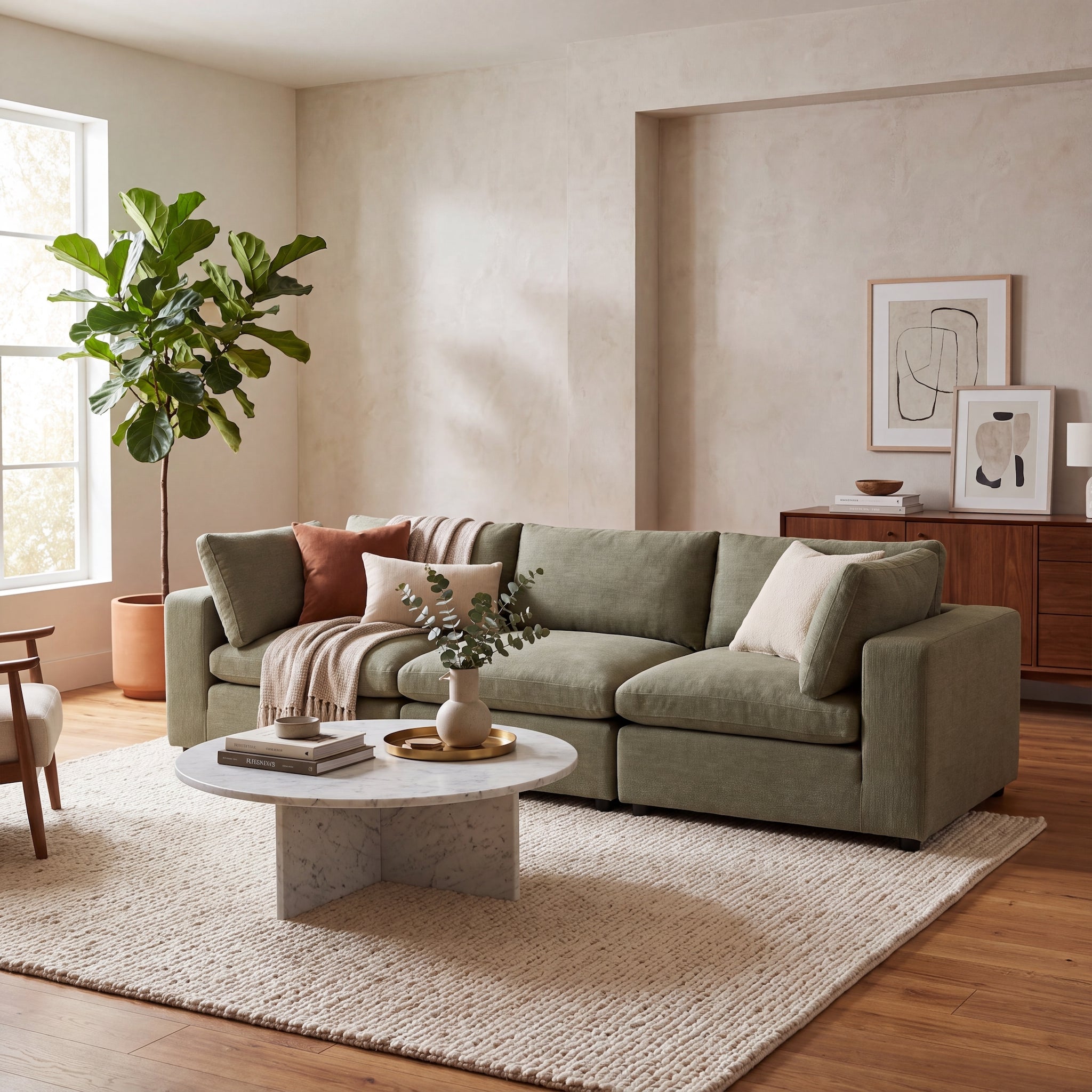 Aspen Cloud Petite Sofa (3-Piece)