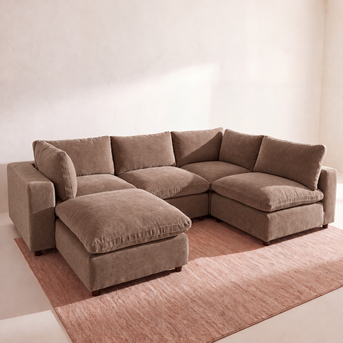 Aspen Cloud Petite U-Shape Sectional (5-Piece)