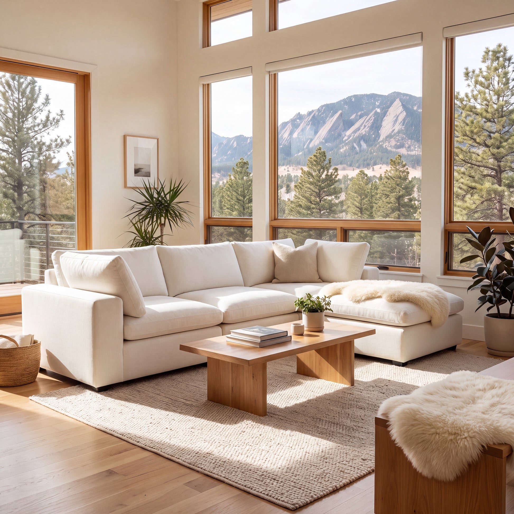 Aspen Cloud Petite modular sectional sofa in a Boulder, Colorado living room