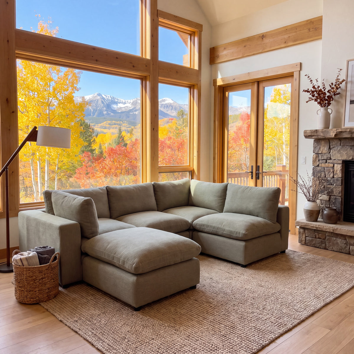 Aspen Cloud Petite U-Shape Sectional (5-Piece)