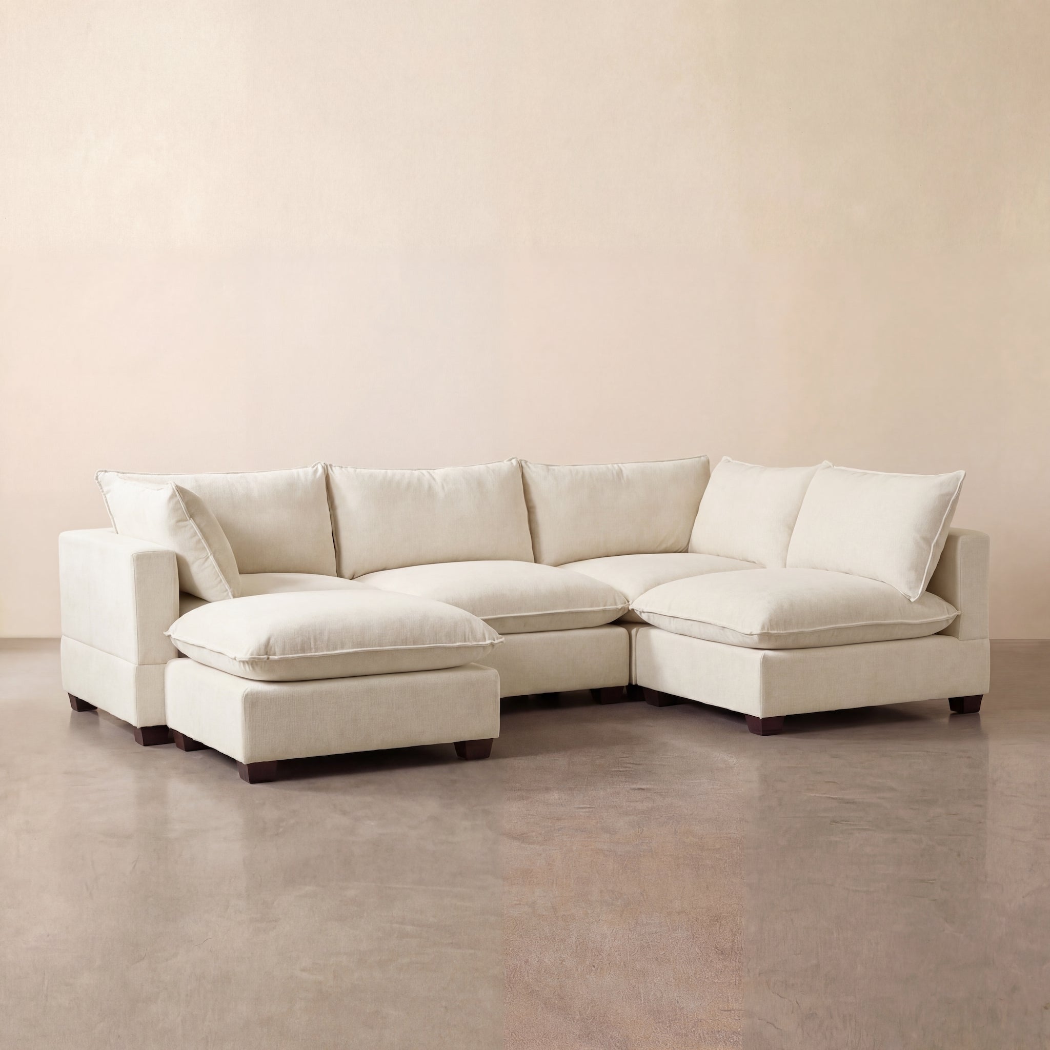 Aspen Cloud U-Shape Sectional (5-Piece)