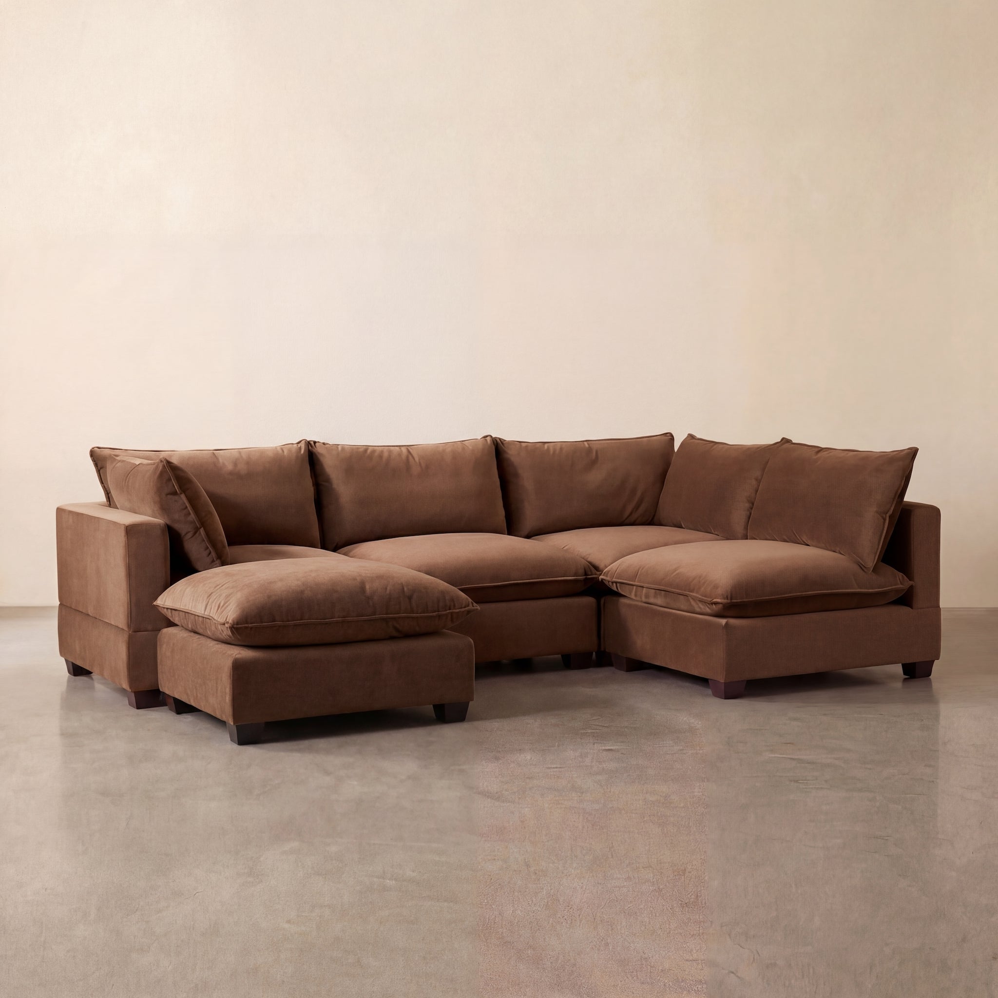 Aspen Cloud U-Shape Sectional (5-Piece)