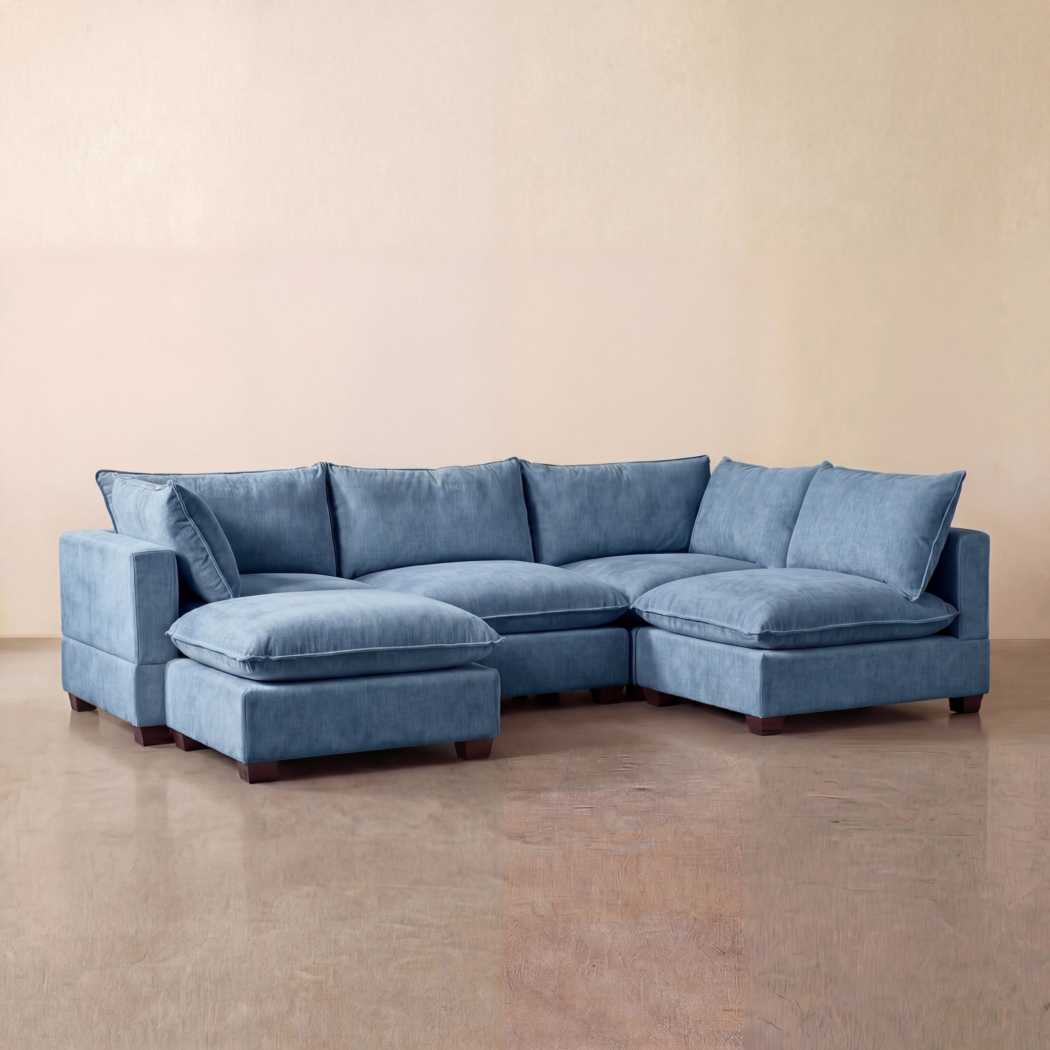 Aspen Cloud U-Shape Sectional (5-Piece)