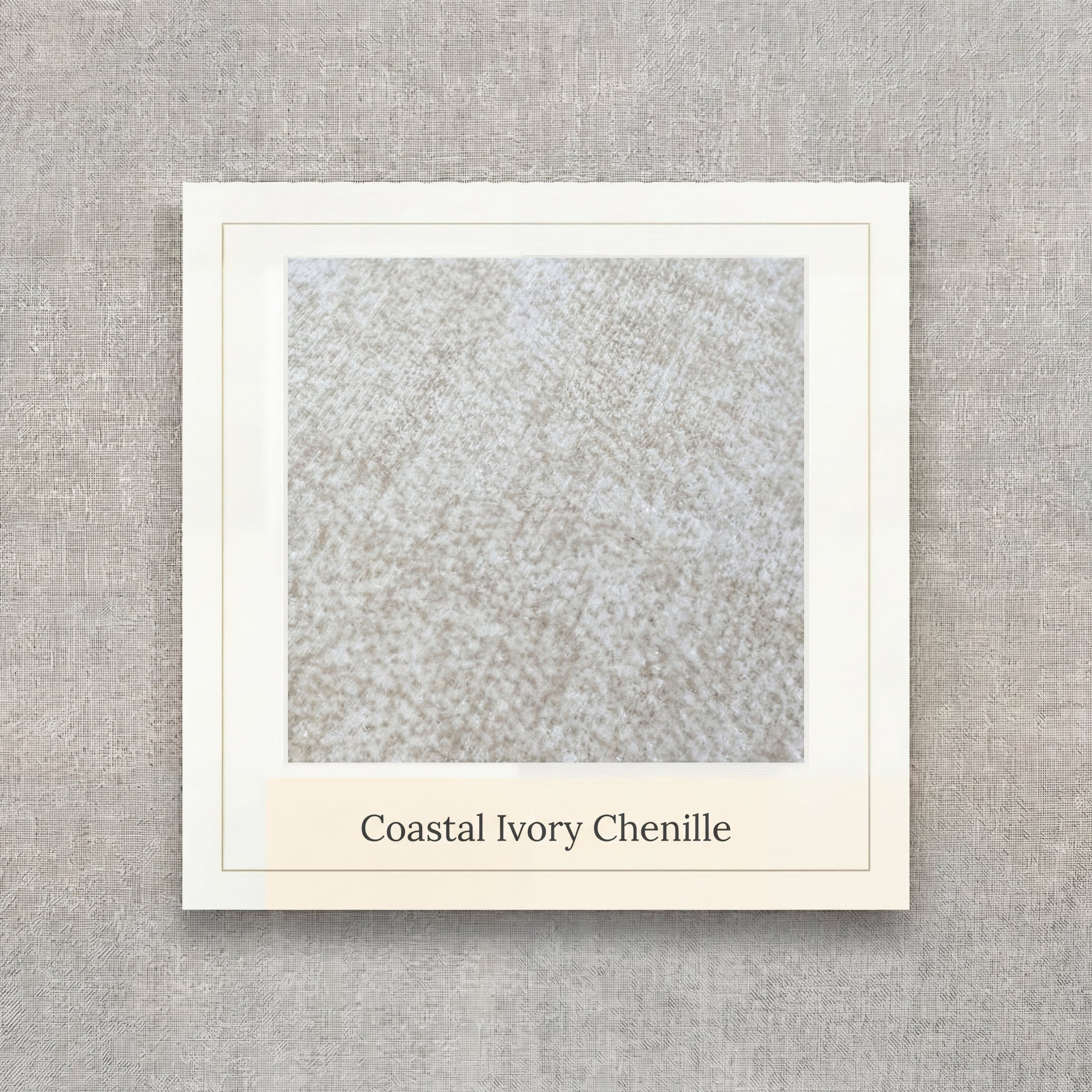 coastal ivory chenille fabric swatch