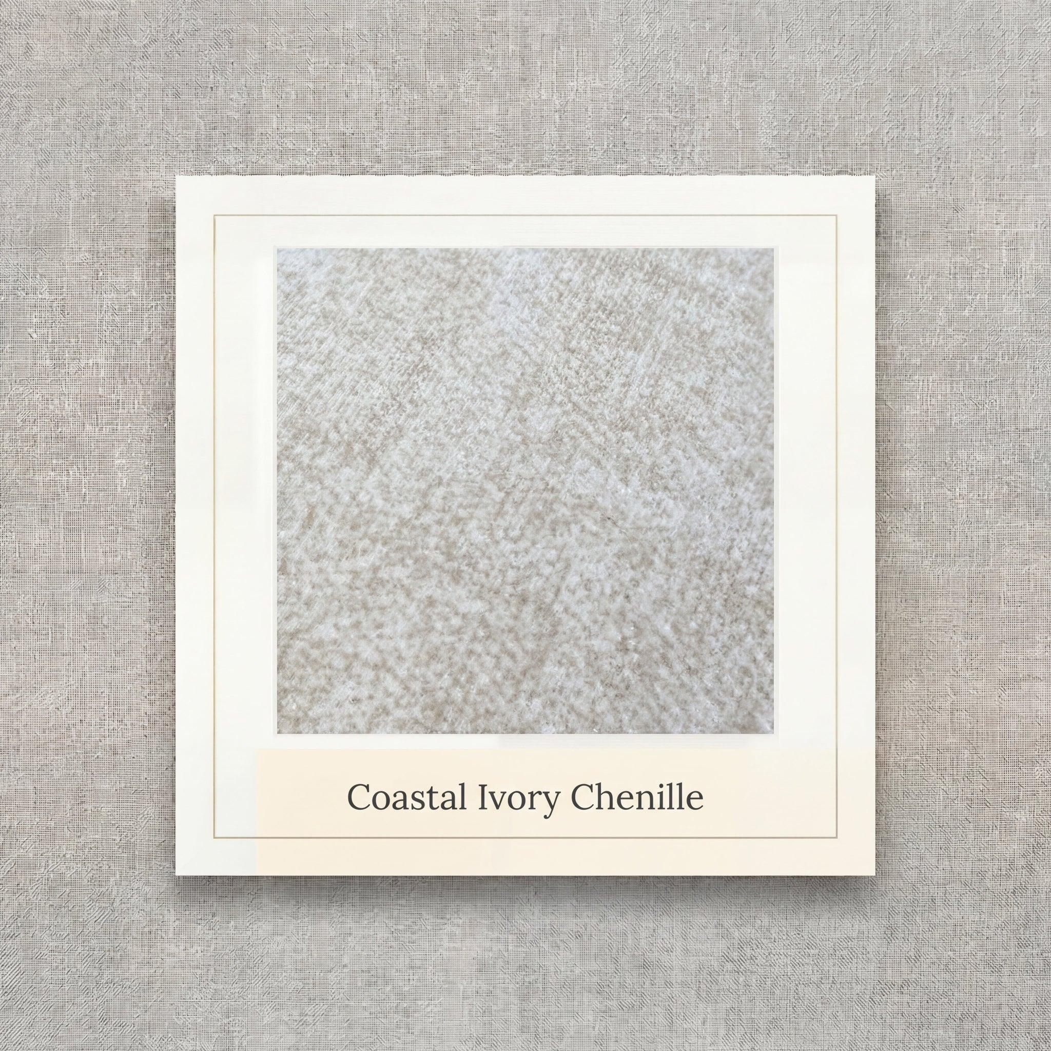 coastal ivory chenille fabric swatch