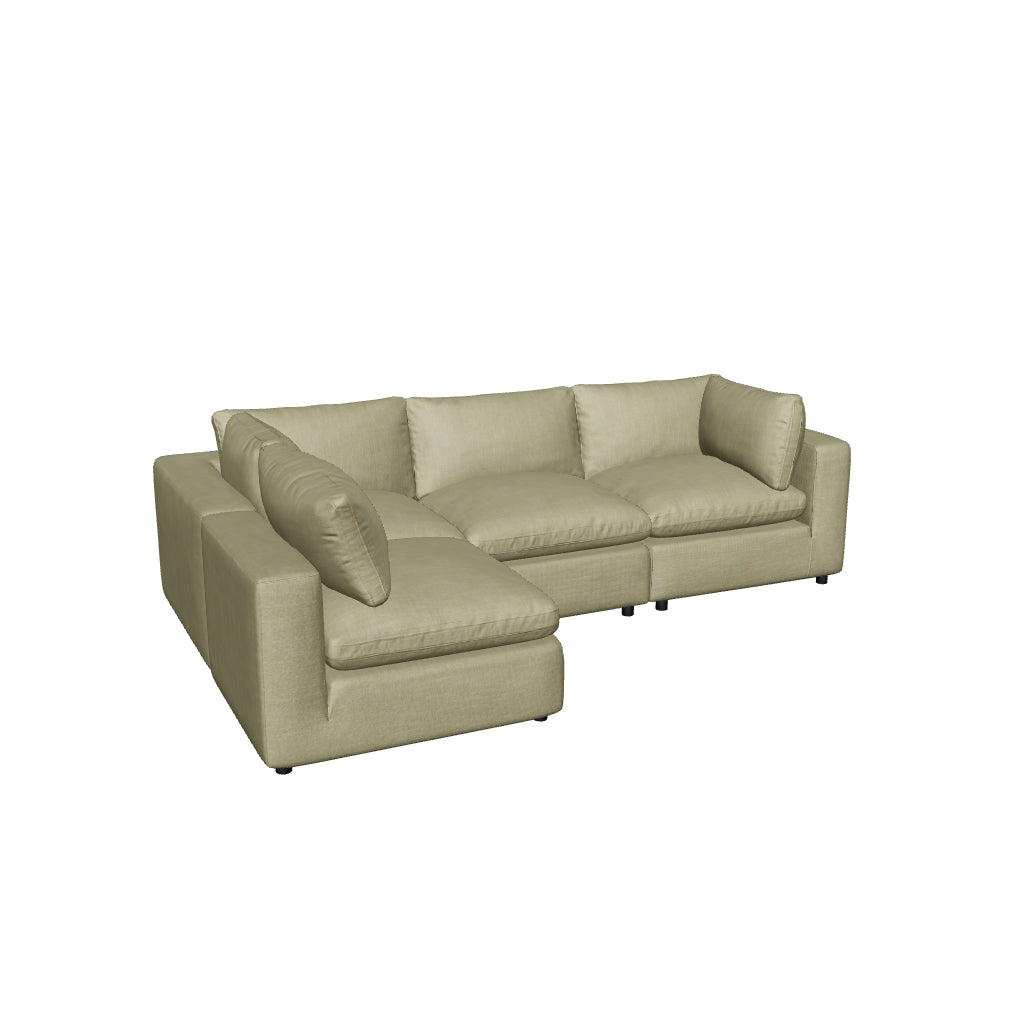 Aspen Cloud Petite L-Shape Sectional (4-Piece)