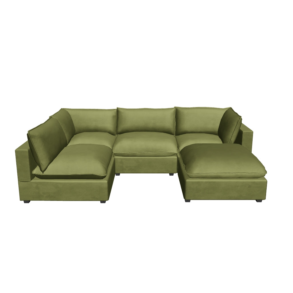 Aspen Cloud U-Shape Sectional (5-Piece)